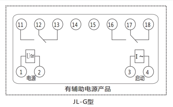 繼電器內(nèi)部端子外引接線圖(正視)