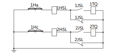 JSL-21繼電器構(gòu)成的去分流操作機(jī)構(gòu)的保護(hù)原理圖