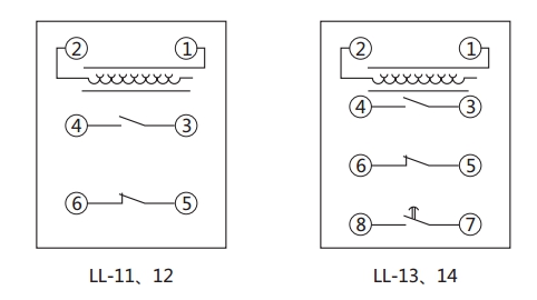 LL-13繼電器內(nèi)部接線