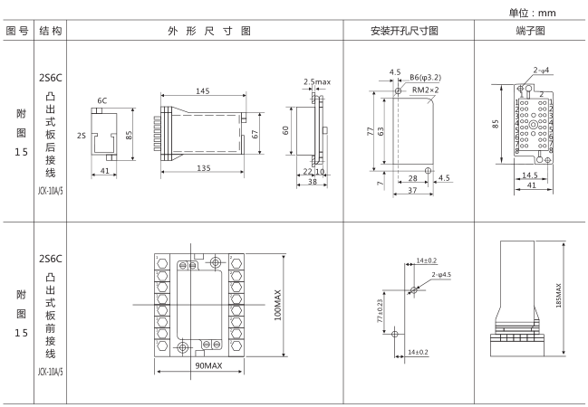 SS-22型時(shí)間繼電器外形及開(kāi)孔尺寸圖片